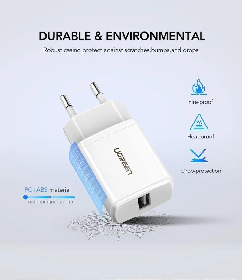 Ugreen 5V2.1A USB-Ladegerät MFi USB-Kabel für iPhone Xs Max XR Handy-Ladegerät für iPhone X 8 7 Wandtelefon-Ladegerät für iPad