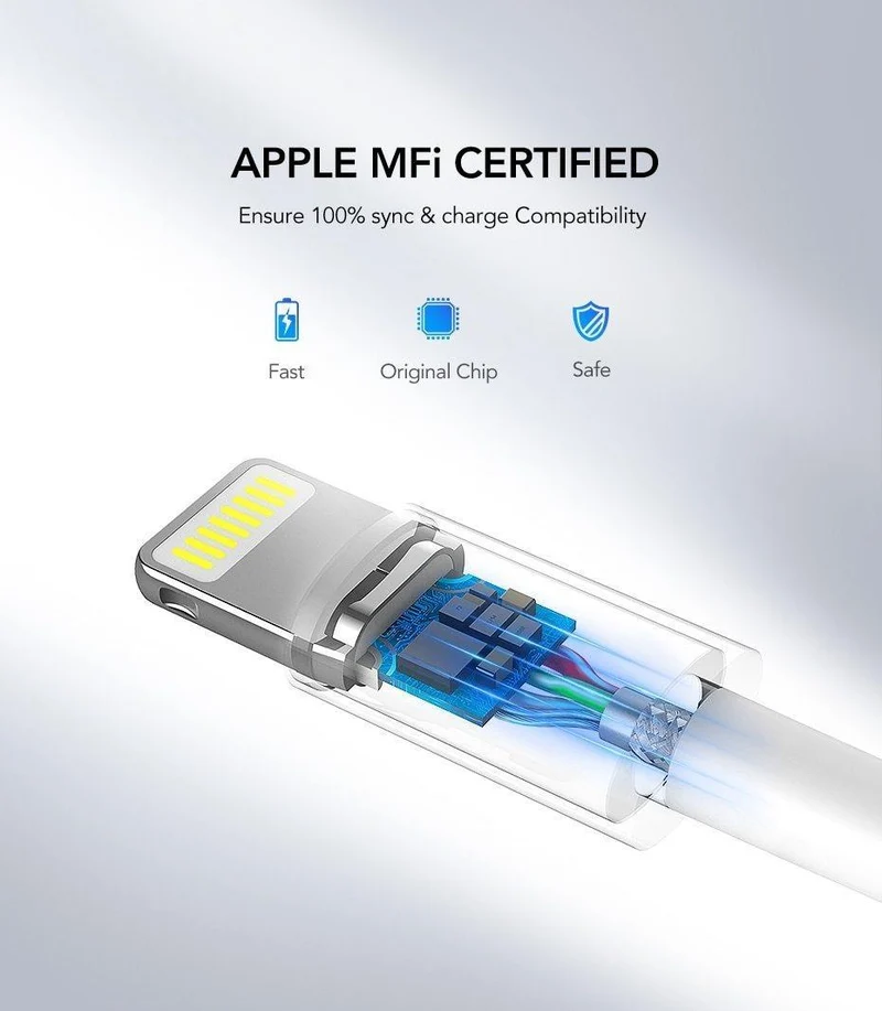 Ugreen 5V2.1A USB-Ladegerät MFi USB-Kabel für iPhone Xs Max XR Handy-Ladegerät für iPhone X 8 7 Wandtelefon-Ladegerät für iPad