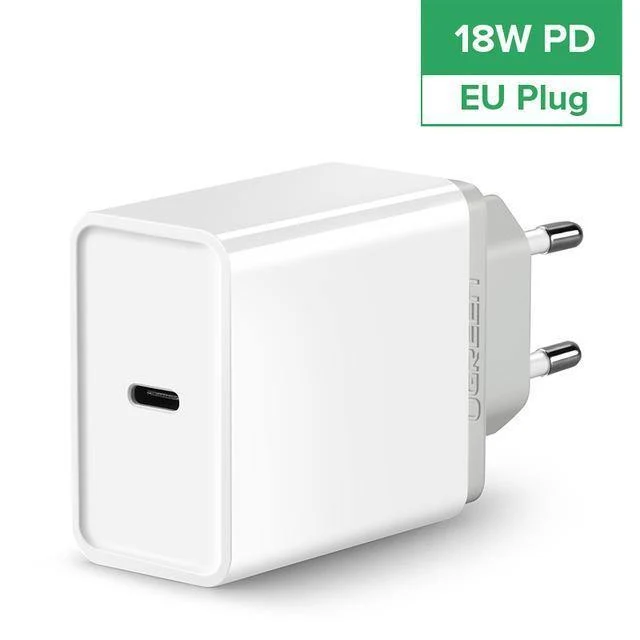 Ugreen 18W USB-Ladegerät Quick Charge 3.0 Handy-Ladegerät für iPhone Fast QC 3.0 PD-Ladegerät für Huawei Samsung Galaxy S9+