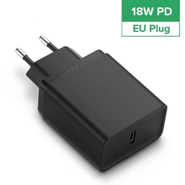 Ugreen 18W USB-Ladegerät Quick Charge 3.0 Handy-Ladegerät für iPhone Fast QC 3.0 PD-Ladegerät für Huawei Samsung Galaxy S9+