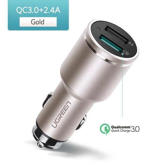Ugreen Kfz-Ladegerät Dual USB Quick Charge 3.0 für iPhone X 8 QC 3.0 Kfz-Ladegerät für Samsung Galaxy S9 Fast Phone Charger für LG