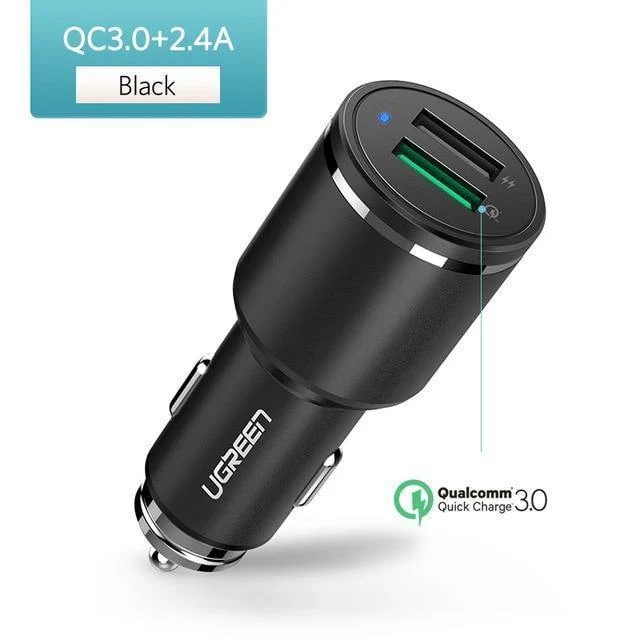 Ugreen Kfz-Ladegerät Dual USB Quick Charge 3.0 für iPhone X 8 QC 3.0 Kfz-Ladegerät für Samsung Galaxy S9 Fast Phone Charger für LG