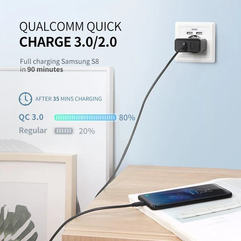 Ugreen 18W Typ C PD Schnelles USB Ladegerät für iPhone X 8 XS XR PD Schnellladegerät 5V 2.4A Telefon Ladegerät für Samsung Xiaomi Ladegerät