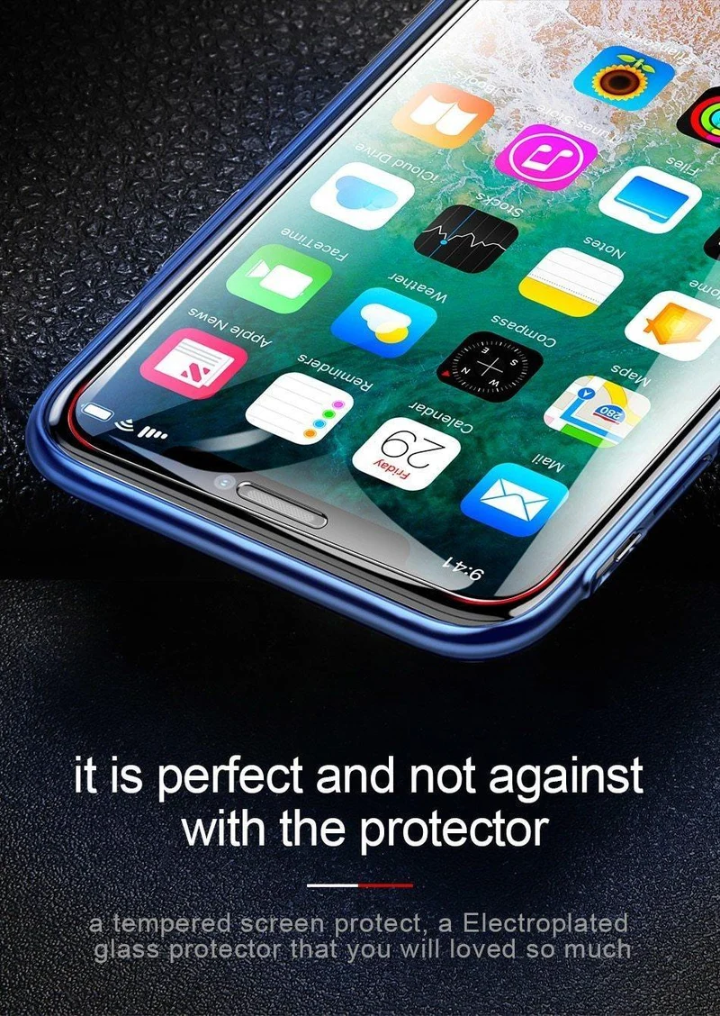 Baseus 0.3 mm Displayschutz aus gehärtetem Glas für iPhone X Xs Max XR Frontabdeckung Schutz gehärteter Glasfilm für iPhone Xsmax
