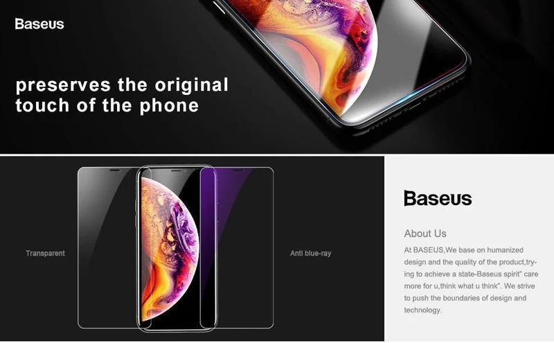 Baseus 0.3 mm Displayschutz aus gehärtetem Glas für iPhone X Xs Max XR Frontabdeckung Schutz gehärteter Glasfilm für iPhone Xsmax
