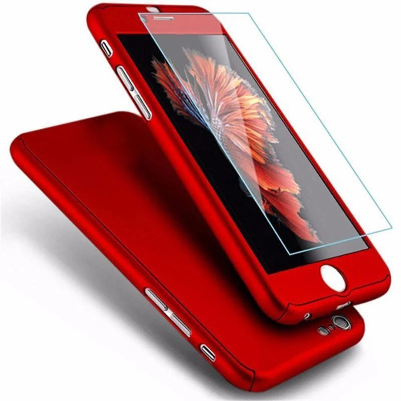 für iPhone 7 360 Grad gehärtete Glasfolie + Abdeckung