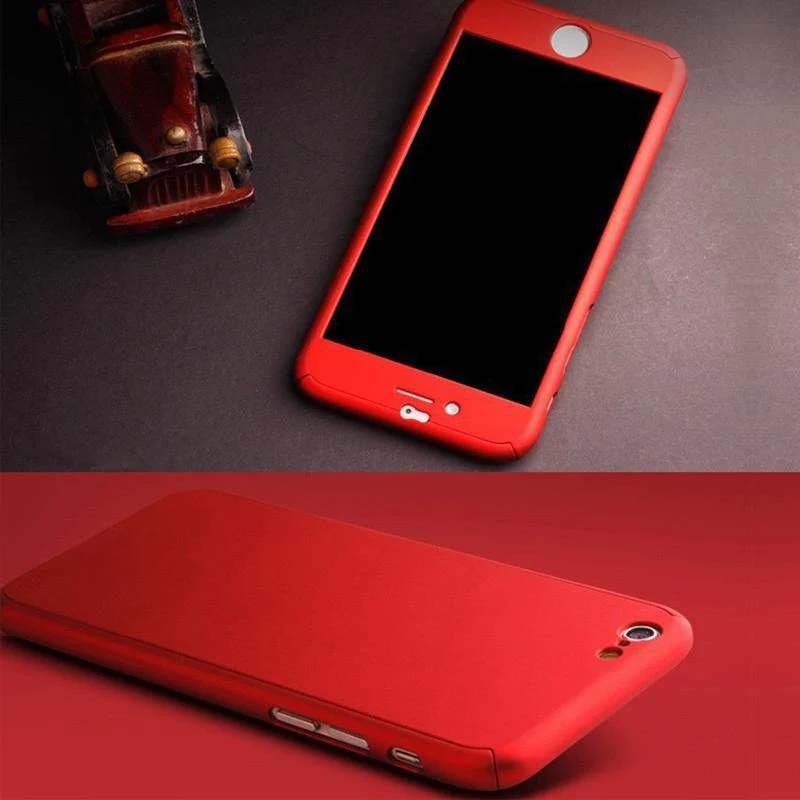 für iPhone 7 360 Grad gehärtete Glasfolie + Abdeckung