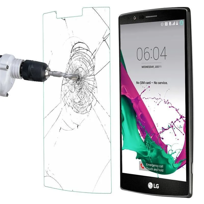 Robuster staubdichter Handy-Displayschutz aus gehärtetem Glas für LG G4