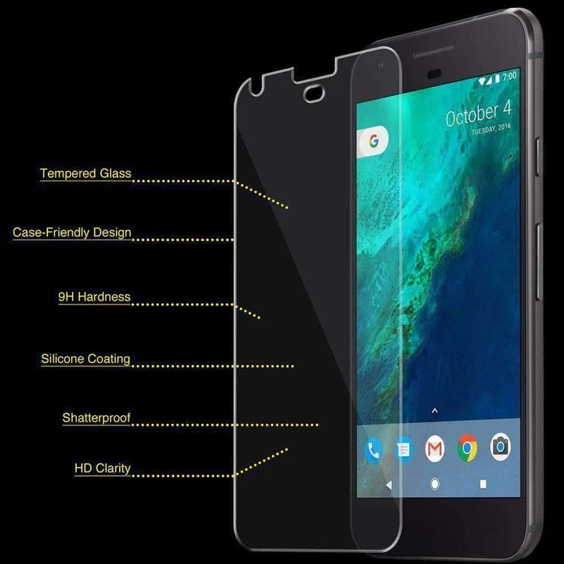 AMZER Kristal HD-Displayschutz aus gehärtetem Glas für Google Pixel, transparent