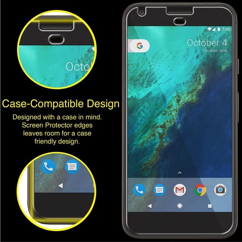 AMZER Kristal HD-Displayschutz aus gehärtetem Glas für Google Pixel, transparent