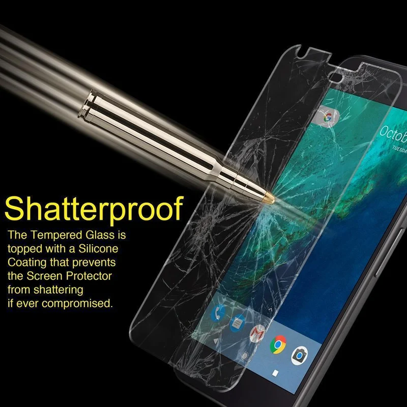 AMZER Kristal HD-Displayschutz aus gehärtetem Glas für Google Pixel, transparent