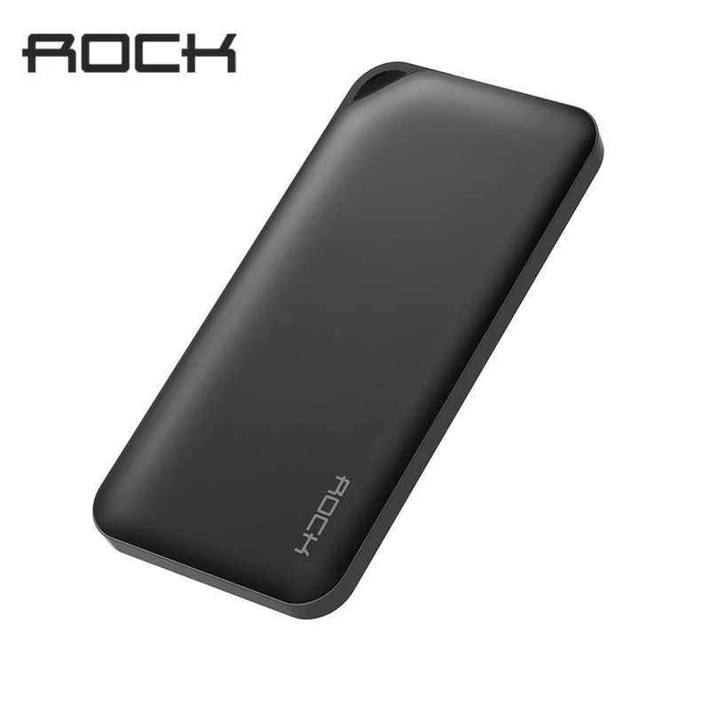 ROCK Power Bank 10000 mAh für Xiaomi Tragbares externes Batterieladegerät Ultra Slim Powerbank für iPhone X Samsung Note 8 S8