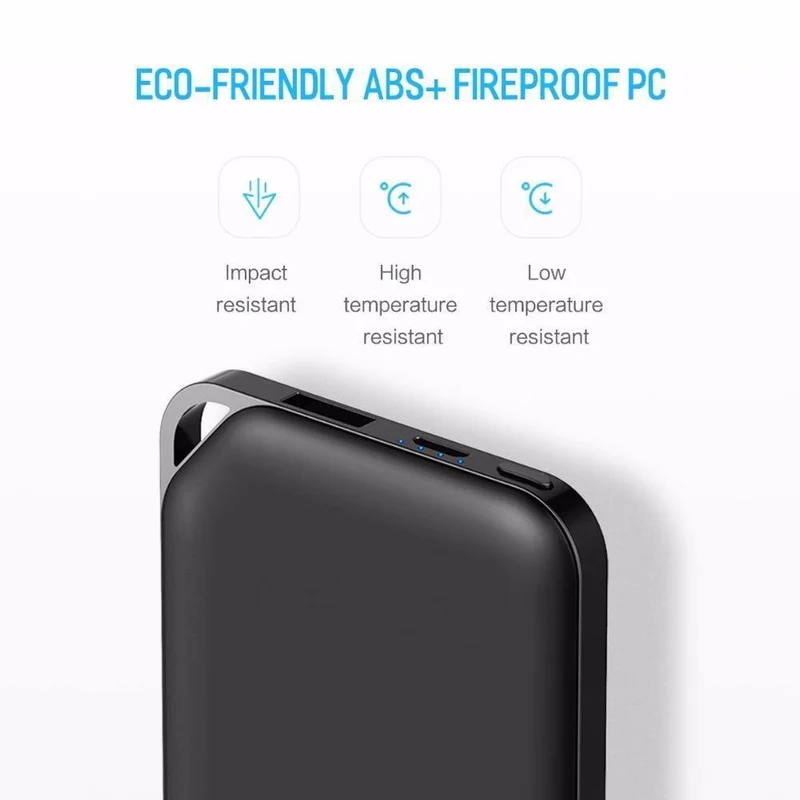 ROCK Power Bank 10000 mAh für Xiaomi Tragbares externes Batterieladegerät Ultra Slim Powerbank für iPhone X Samsung Note 8 S8