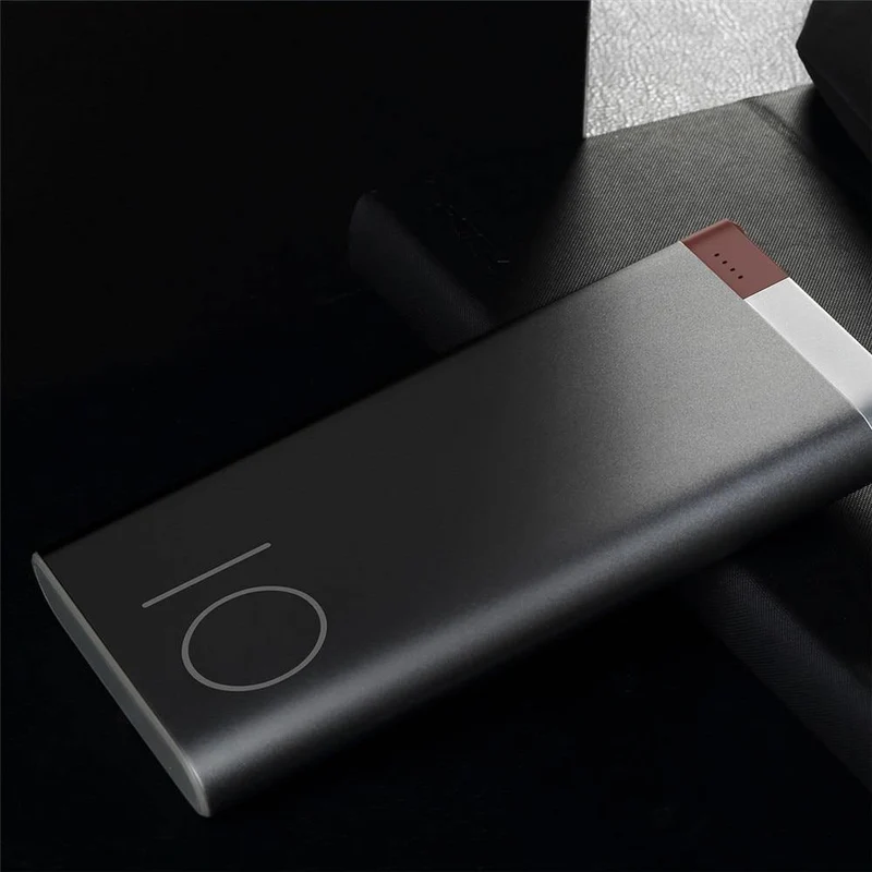 ROCK 10000 mAh Power Bank Tragbares Telefonladegerät Powerbank für iPhone 7 6 für Xiaomi 6 Externer Akku mit zwei Eingangsanschlüssen