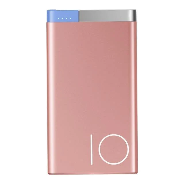 ROCK 10000 mAh Power Bank Tragbares Telefonladegerät Powerbank für iPhone 7 6 für Xiaomi 6 Externer Akku mit zwei Eingangsanschlüssen