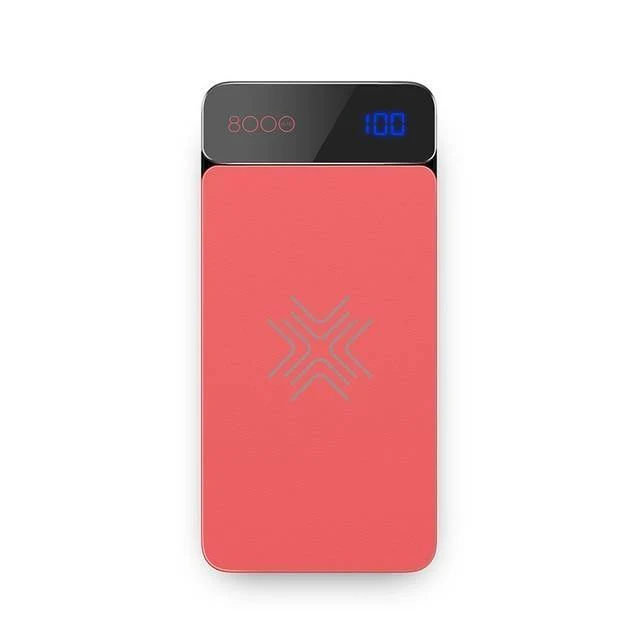 ROCK QI Wireless Ladegerät Power Bank 5V 2A 5W Externer Akku mit Digitalanzeige Powerbank für iPhone X 8 Samsung S8 Hinweis 8