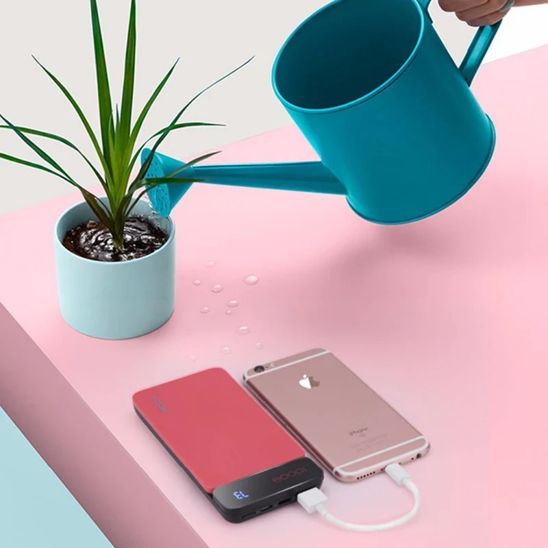 ROCK 10000mAh Power Bank für Xiaomi Portable Externes Ladegerät Typ C Schnellladegerät Powerbank mit Digitalanzeige