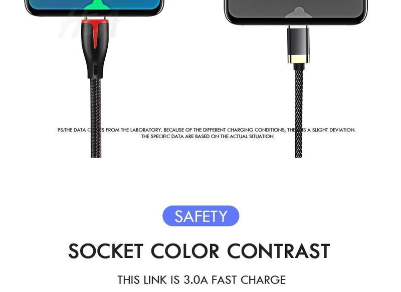 H&A USB-Kabel Typ C, 3A, Schnellladekabel Typ C, USB-Ladekabel für Samsung S9 S8 Plus, Huawei Honor 10 9 Lite, Tablet-Telefon Typ C