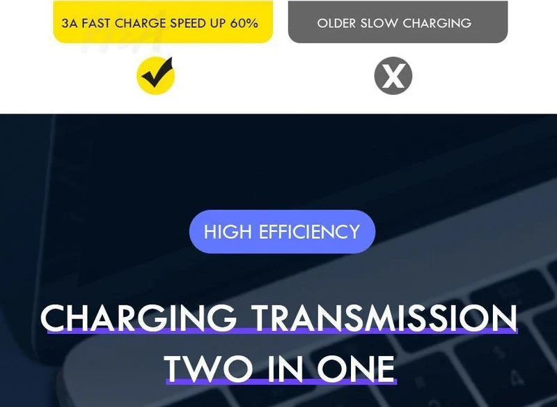 H&A USB-Kabel Typ C, 3A, Schnellladekabel Typ C, USB-Ladekabel für Samsung S9 S8 Plus, Huawei Honor 10 9 Lite, Tablet-Telefon Typ C