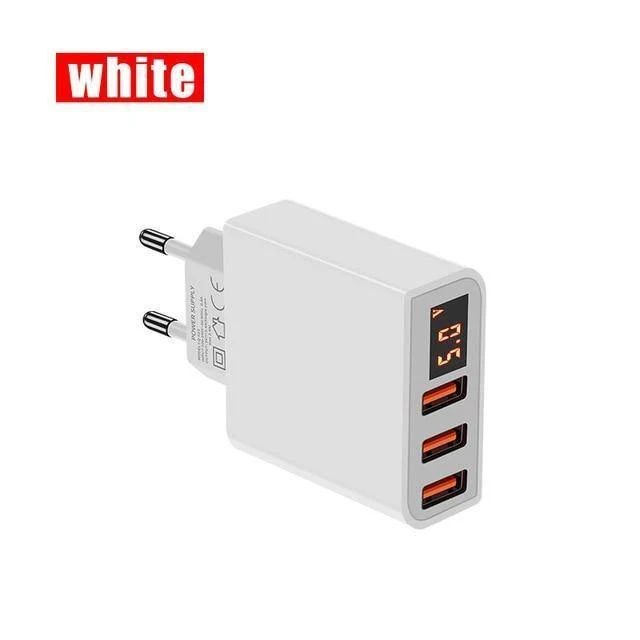 H&A Universal USB Ladegerät LED Display Handy Ladegerät Stecker Für iPhone Für Samsung 15W 3 - 4 Port Reise EU Smart Ladegeräte