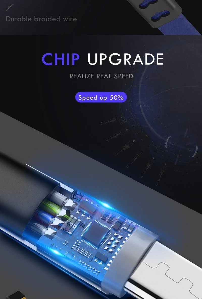 H&A Fashion Schnellladegerät Micro-USB-Datenkabel für Samsung für Xiaomi Huawei Handy-Ladekabel für Android-Telefonkabel