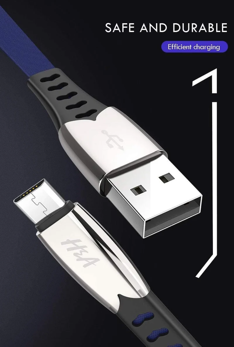 H&A Fashion Schnellladegerät Micro-USB-Datenkabel für Samsung für Xiaomi Huawei Handy-Ladekabel für Android-Telefonkabel