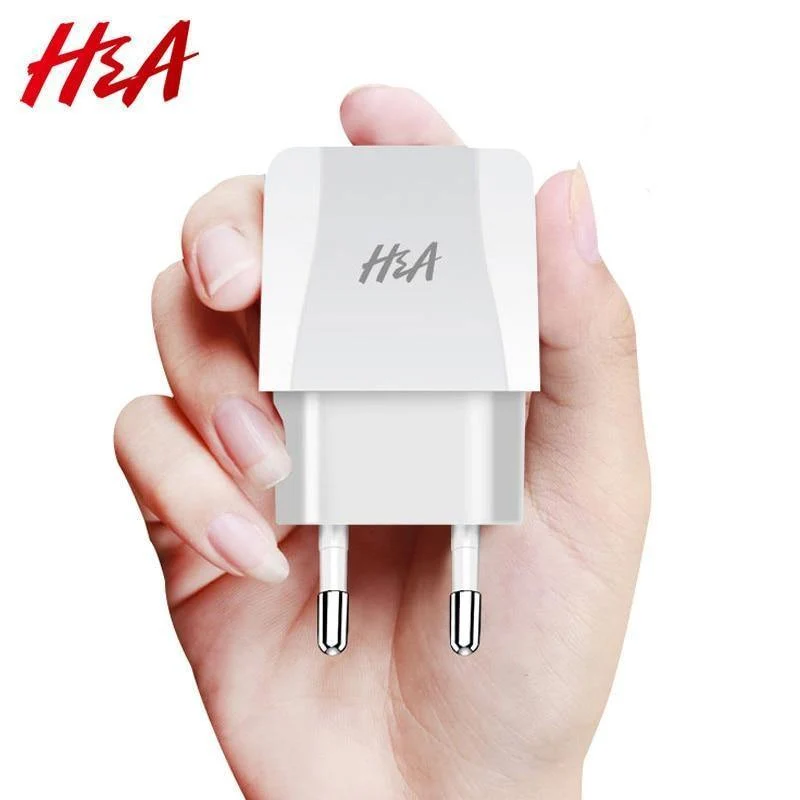 H&A Universal Dual USB Ladegerät für iPhone X XS 7 8 Plus EU Stecker 2 Ports Reise Wand Telefon Lade für Samsung S9 Huawei Charge