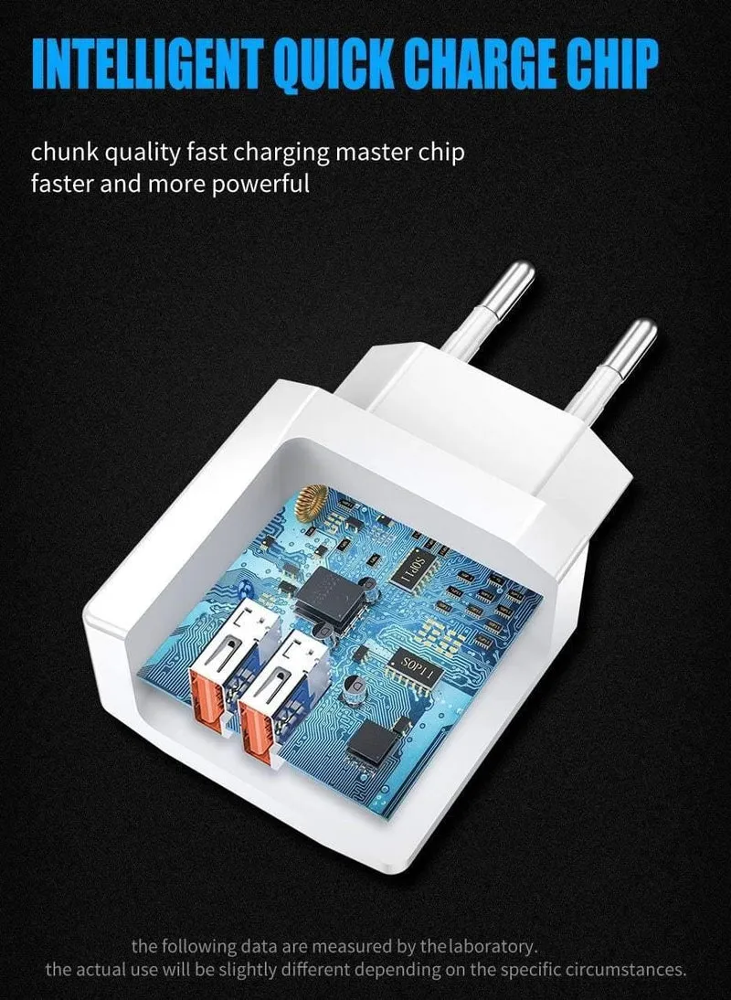 H&A Universal Dual USB Ladegerät für iPhone X XS 7 8 Plus EU Stecker 2 Ports Reise Wand Telefon Lade für Samsung S9 Huawei Charge