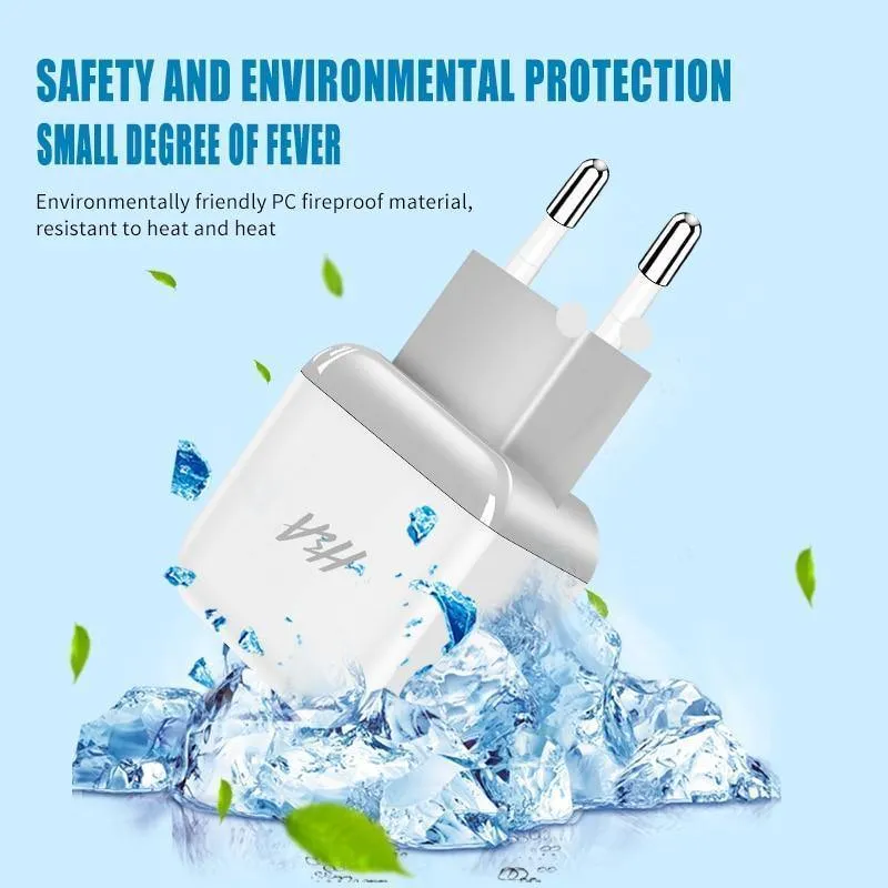H&A Universal Dual 2 USB EU Ladegerät Stecker Für iPhone Huawei Reise Telefon Ladegerät Für Samsung Xiaomi Wand Tragbare lade Stecker