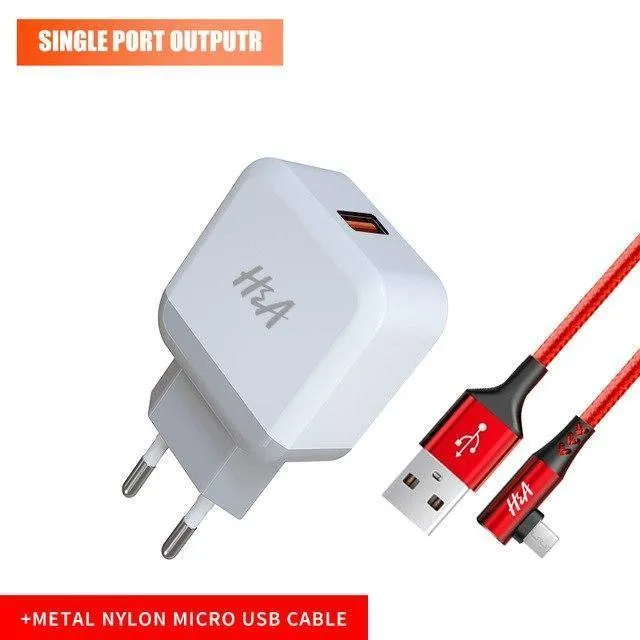 H&A Universal Dual 2 USB EU Ladegerät Stecker Für iPhone Huawei Reise Telefon Ladegerät Für Samsung Xiaomi Wand Tragbare lade Stecker