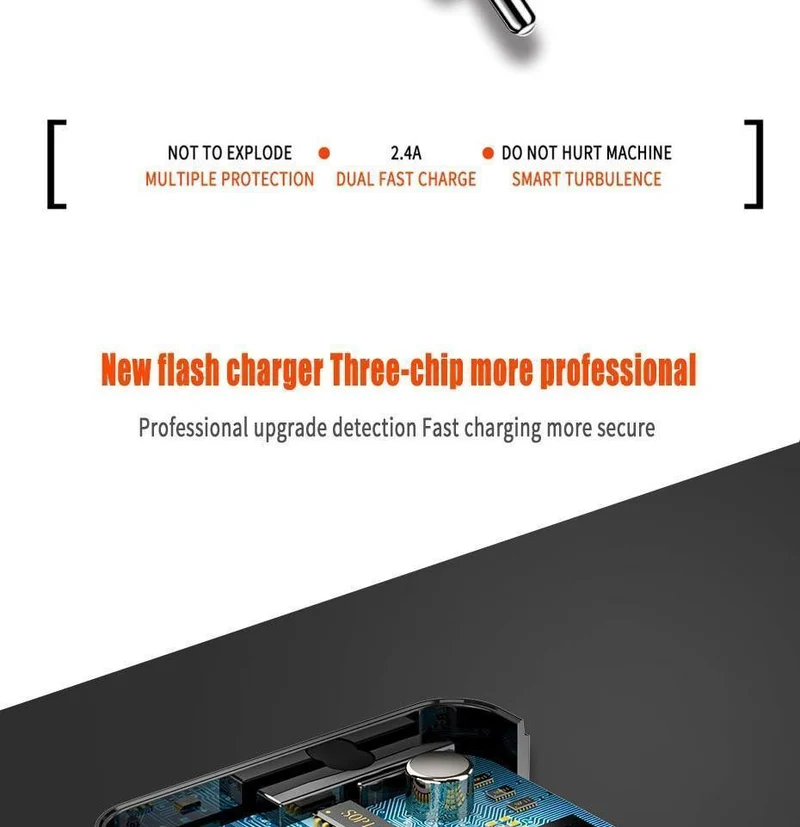 H&A Universal-USB-Ladegerät mit EU-Stecker, 2 Anschlüsse, LED-Anzeige, Telefon-Ladegerät für iPhone, Reise-Wandladegerät, tragbares Smart-Ladegerät für Samsung S9
