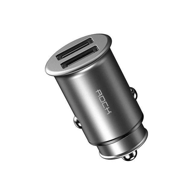 Rock 5V 4.8A Dual USB Autoladegerät für iPhone Samsung Huawei Xiaomi Handy Schnelles Autotelefonladegerät USB Reise-Autoladegerät