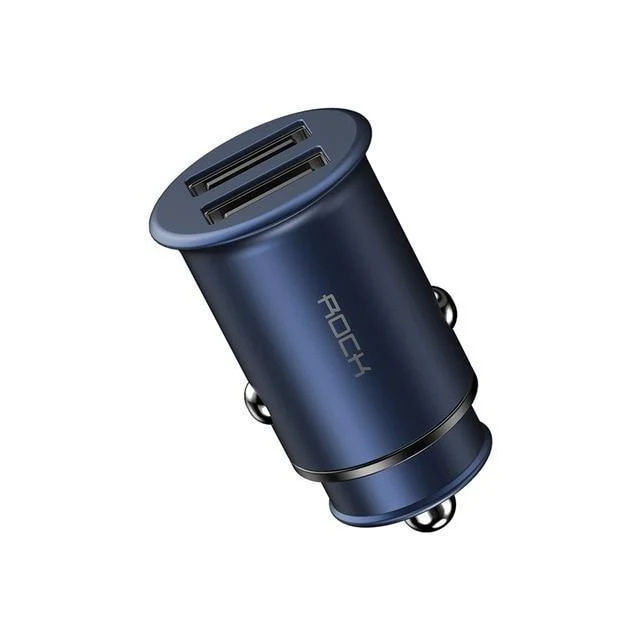 Rock 5V 4.8A Dual USB Autoladegerät für iPhone Samsung Huawei Xiaomi Handy Schnelles Autotelefonladegerät USB Reise-Autoladegerät