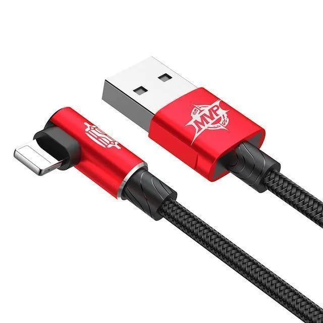 Baseus 90 Grad USB Kabel für iPhone XS Max XR X 8 7 6 6s 5 5S iPad Schnellladegerät Datenkabel Adapter Handykabel