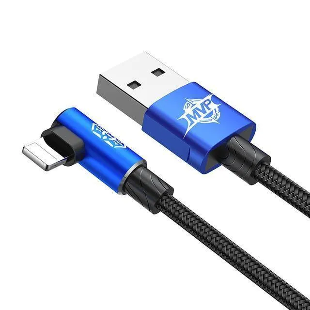 Baseus 90 Grad USB Kabel für iPhone XS Max XR X 8 7 6 6s 5 5S iPad Schnellladegerät Datenkabel Adapter Handykabel