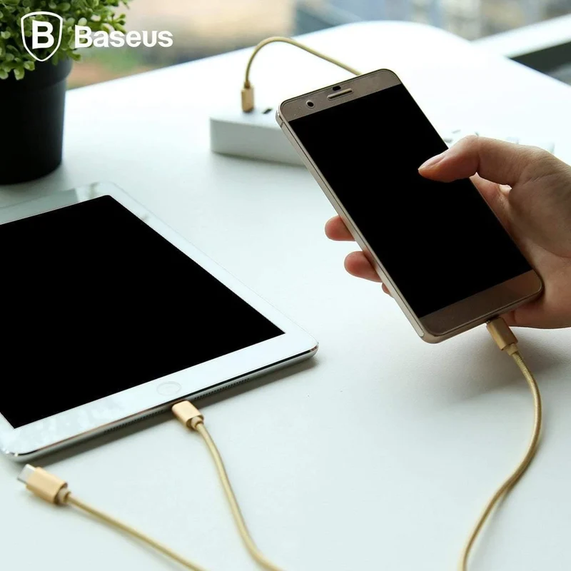 Baseus 3 in 1 Ladekabel für iPhone Micro USB Typ C Multi-Ladekabel für iPhone X 8 7 6s 6 SE 5s für Android-Telefonkabel