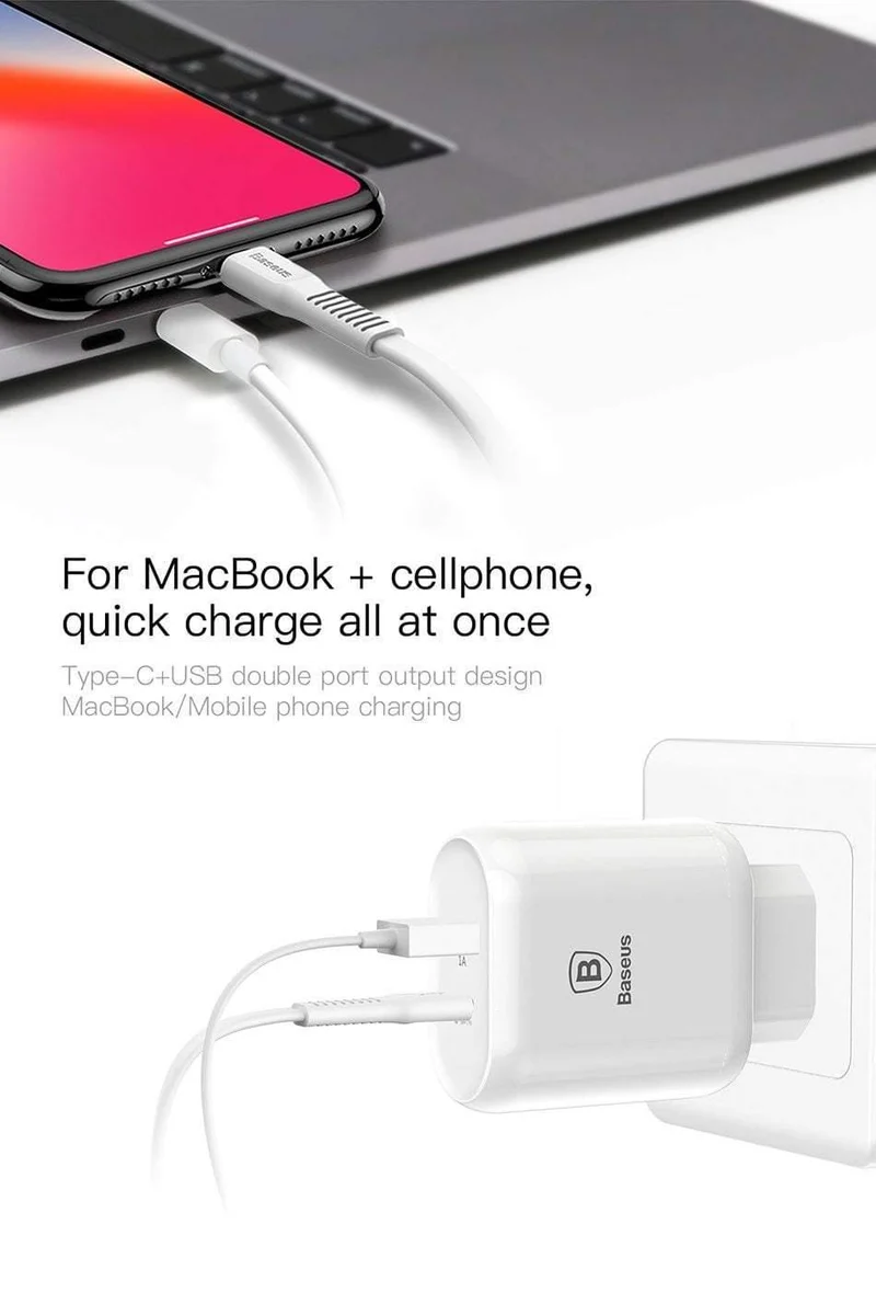Baseus 32W USB C PD Ladegerät für iPhone Xs X Schnellladung Typ C PD 3.0 Handy-Ladegerät Schnellladung Typ-C PD USB Ladegerät