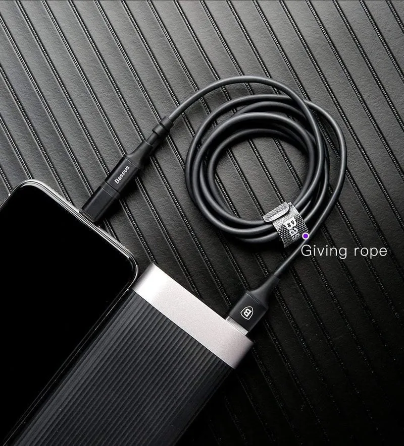 Baseus 3 in 1 USB-Kabel für iPhone Micro USB Typ C Ladekabel für iPhone Xs Max X 8 7 Samsung Oneplus Android-Telefonkabel