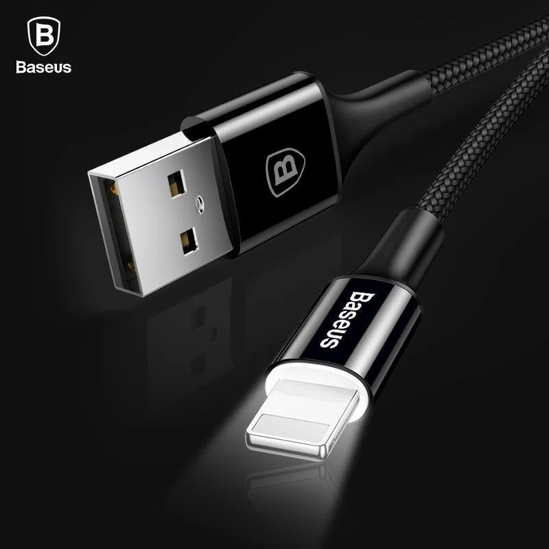 Baseus Lighting USB-Kabel für iPhone X XS Max XR 8 7 6 6s Plus 5 5S SE iPad Schnellladeladegerät Datenkabel Handykabel