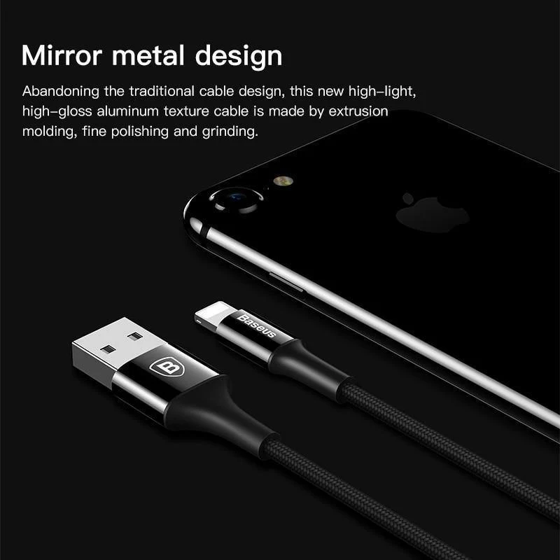 Baseus Lighting USB-Kabel für iPhone X XS Max XR 8 7 6 6s Plus 5 5S SE iPad Schnellladeladegerät Datenkabel Handykabel