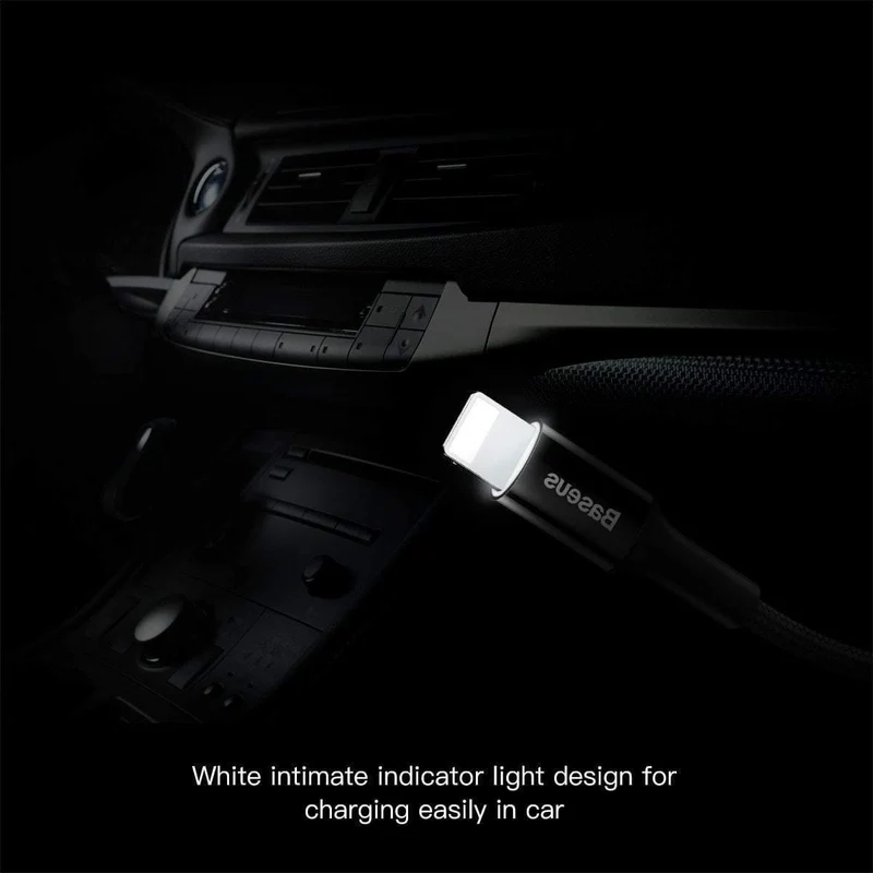 Baseus Lighting USB-Kabel für iPhone X XS Max XR 8 7 6 6s Plus 5 5S SE iPad Schnellladeladegerät Datenkabel Handykabel