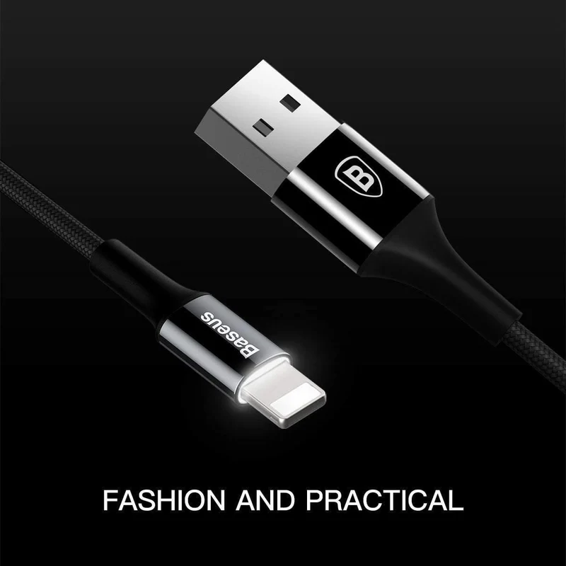 Baseus Lighting USB-Kabel für iPhone X XS Max XR 8 7 6 6s Plus 5 5S SE iPad Schnellladeladegerät Datenkabel Handykabel