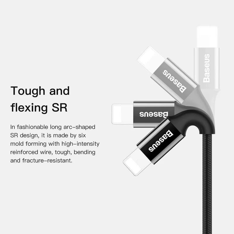 Baseus Lighting USB-Kabel für iPhone X XS Max XR 8 7 6 6s Plus 5 5S SE iPad Schnellladeladegerät Datenkabel Handykabel