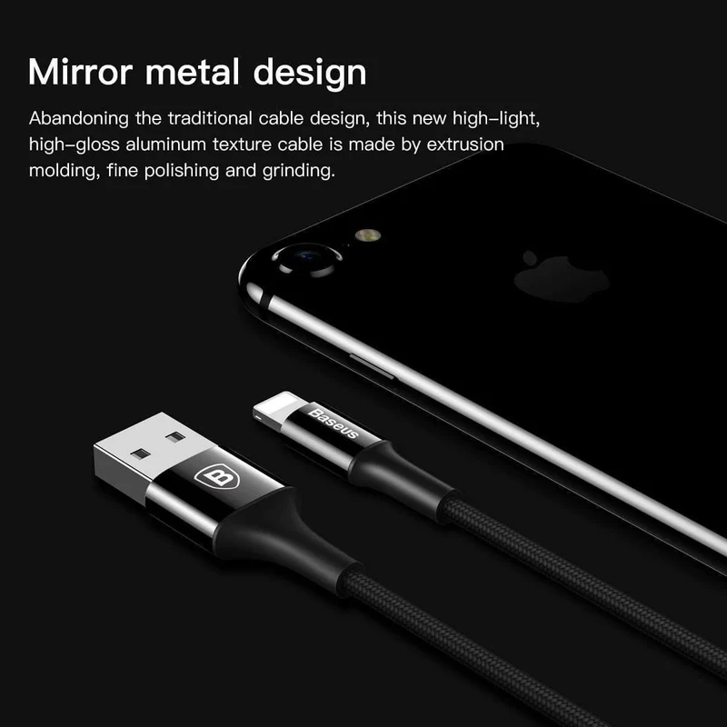Baseus Lighting USB-Kabel für iPhone X XS Max XR 8 7 6 6s Plus 5 5S SE iPad Schnellladeladegerät Datenkabel Handykabel