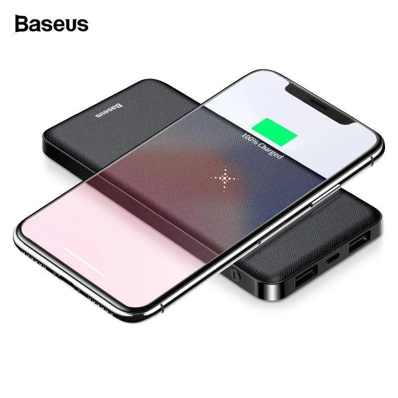Baseus Qi Wireless-Ladegerät Power Bank 10000mAh 10000 mAh Poverbank Externer Akku Wireless Charging Powerbank für Mobiltelefone