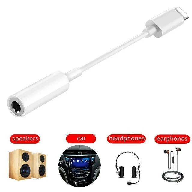 Adapter für iPhone X 7 8 plus iOS 10.3 11 für Blitz auf 3.5mm Klinke Ohrhörer Splitter AUX Converter Audio OTG Kabel