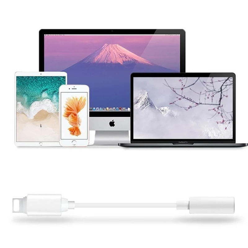 Adapter für iPhone X 7 8 plus iOS 10.3 11 für Blitz auf 3.5mm Klinke Ohrhörer Splitter AUX Converter Audio OTG Kabel