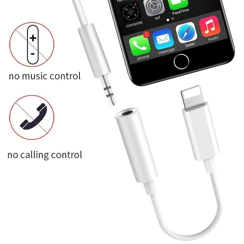 Adapter für iPhone X 7 8 plus iOS 10.3 11 für Blitz auf 3.5mm Klinke Ohrhörer Splitter AUX Converter Audio OTG Kabel