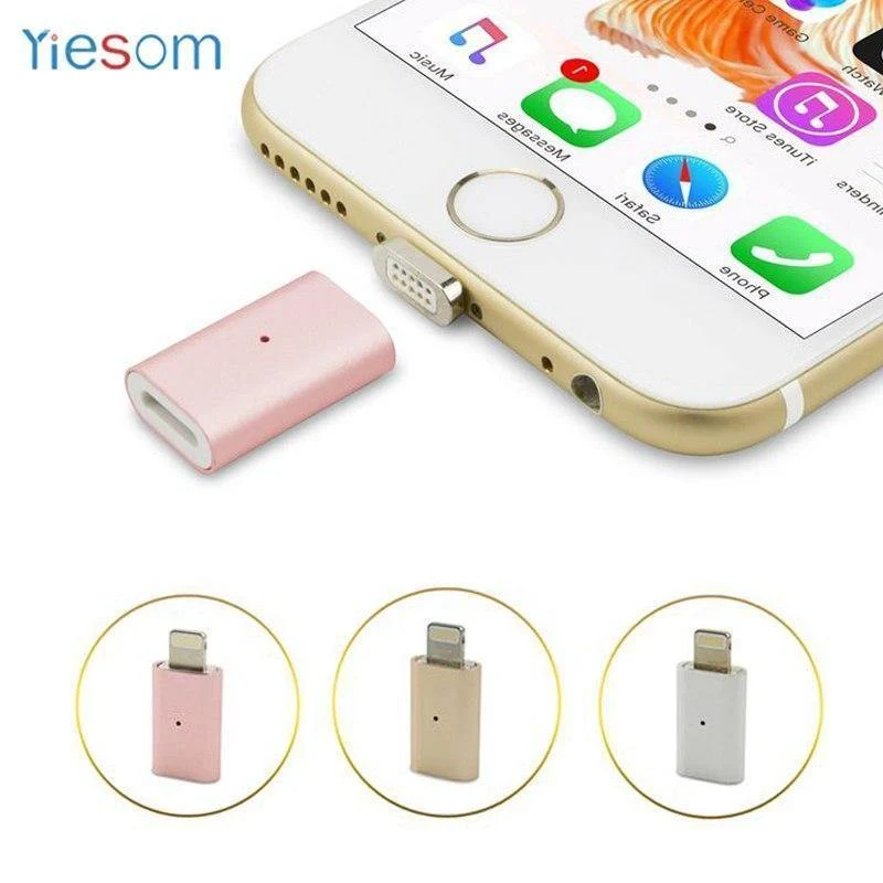 Magnetische Adapter Daten Für iPhone XR XS Max X 8 7 6S 6 Plus 5 5S SE Metall stecker Handy Ladegerät Lade Konverter Adapter