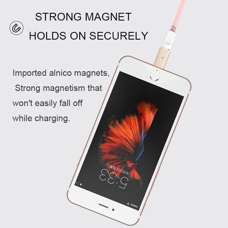 Magnetische Adapter Daten Für iPhone XR XS Max X 8 7 6S 6 Plus 5 5S SE Metall stecker Handy Ladegerät Lade Konverter Adapter